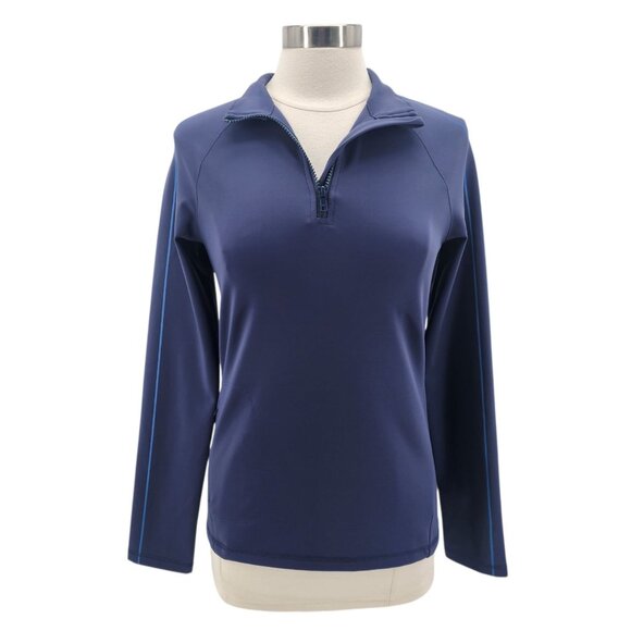 Outdoor Voices Womens Medium Jacket FrostKnit 1/4 Zip Pullover Dark Sky Navy - Picture 3 of 10